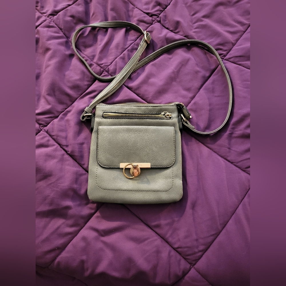 Gray Crossbody Bag